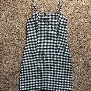 Black and white checkered dress